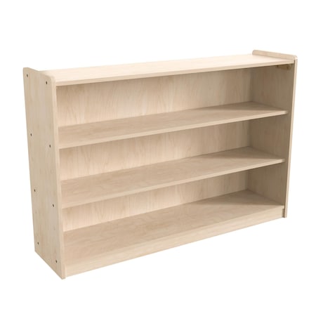Flash Furniture Bright Beginnings Commercial Extra W 3 Shelf Wooden Classroom Open Storage Unit, Natural MK-ME088029-GG